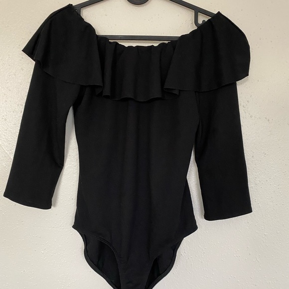 Zara Tops - NWOT Zara Ruffled Sleeve Off Shoulder Body Suit